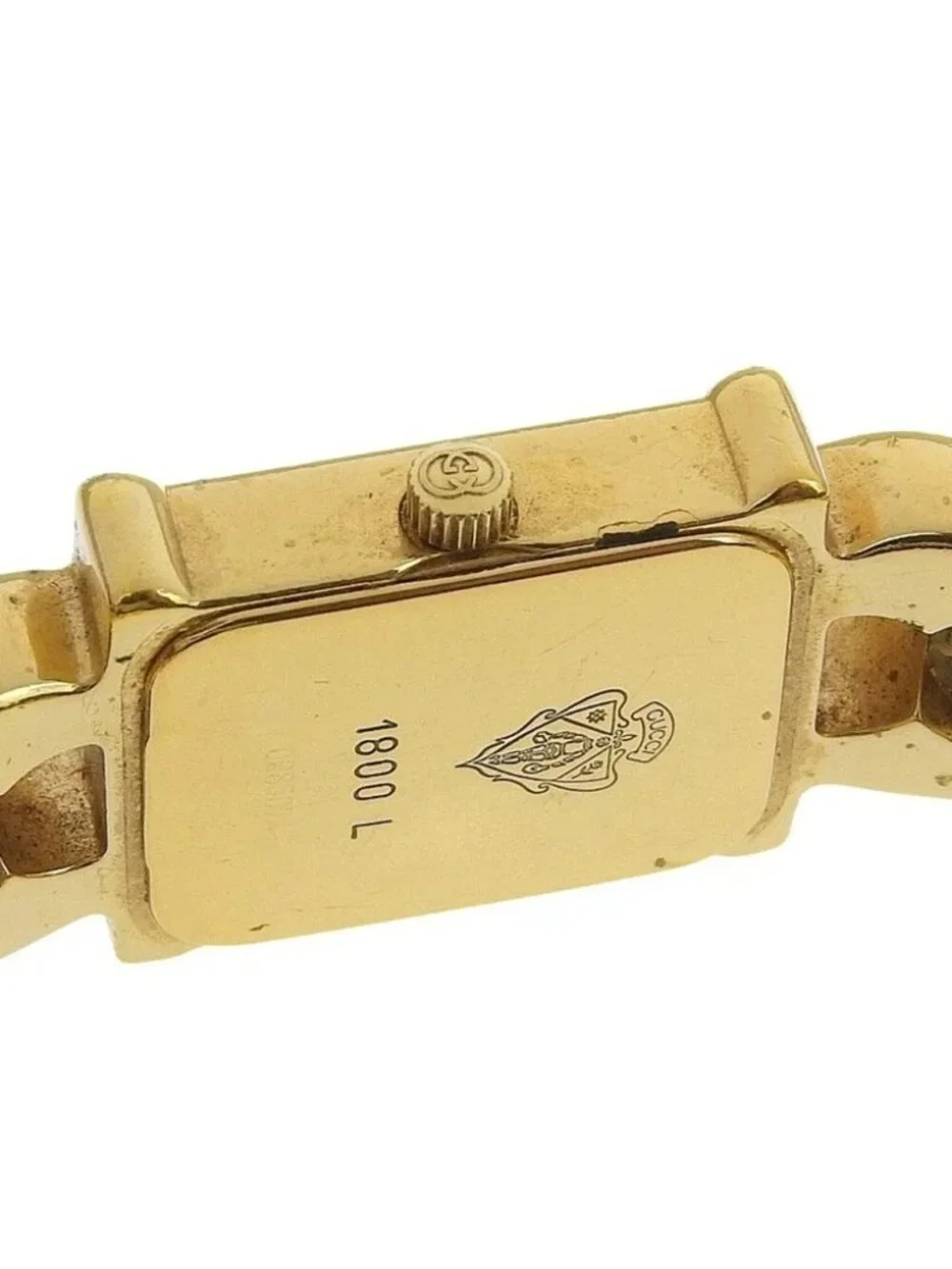 GUCCI Watches 1800L WhiteDial Plated Gold Quartz Analog display Women